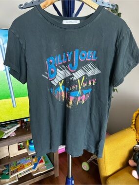 Daydreamer Billy Joel Graphic Tee with Pink & Blue Print